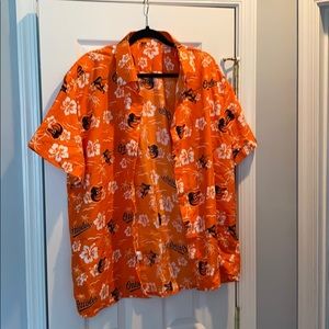 Orioles XL Button-Up Hawaiian Shirt